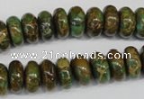 CNI46 15.5 inches 6*12mm rondelle natural imperial jasper beads