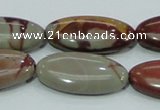 CNJ06 15.5 inches 15*30mm oval natural noreena jasper beads