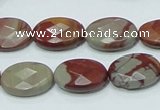 CNJ10 15.5 inches 13*18mm faceted oval natural noreena jasper beads