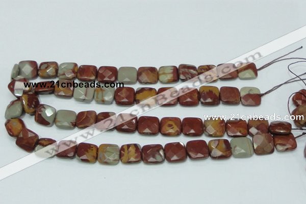 CNJ15 15.5 inches 15*15mm faceted square natural noreena jasper beads