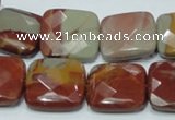 CNJ16 15.5 inches 20*20mm faceted square natural noreena jasper beads