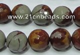 CNJ18 15.5 inches 14mm faceted round natural noreena jasper beads