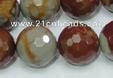 CNJ21 15.5 inches 20mm faceted round natural noreena jasper beads