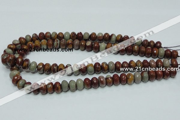 CNJ22 15.5 inches 8*12mm faceted rondelle natural noreena jasper beads