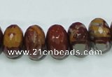 CNJ24 15.5 inches 10*16mm faceted rondelle natural noreena jasper beads