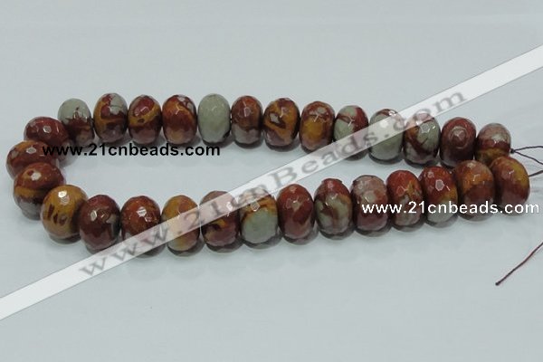 CNJ26 15.5 inches 14*20mm faceted rondelle natural noreena jasper beads