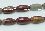 CNJ27 15.5 inches 8*16mm faceted rice natural noreena jasper beads