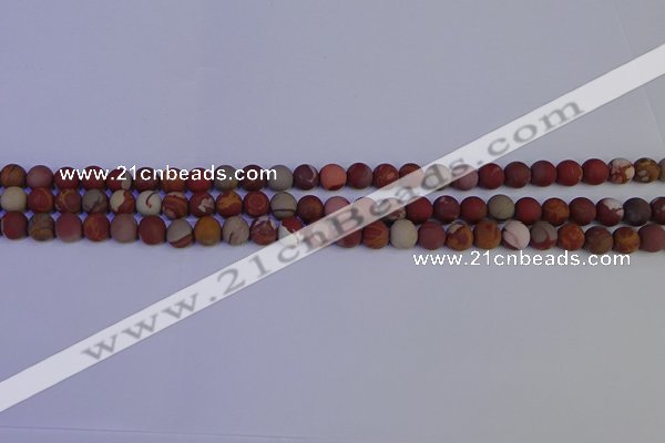 CNJ300 15.5 inches 4mm round matte noreena jasper beads wholesale