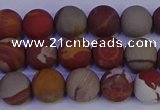 CNJ302 15.5 inches 8mm round matte noreena jasper beads wholesale