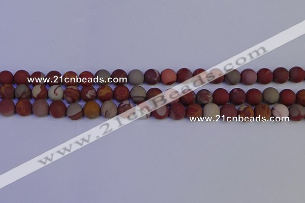 CNJ302 15.5 inches 8mm round matte noreena jasper beads wholesale