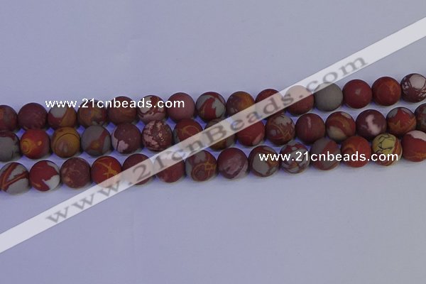 CNJ304 15.5 inches 12mm round matte noreena jasper beads wholesale