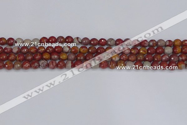 CNJ309 15.5 inches 6mm faceted round noreena jasper beads