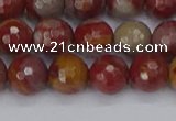 CNJ310 15.5 inches 8mm faceted round noreena jasper beads