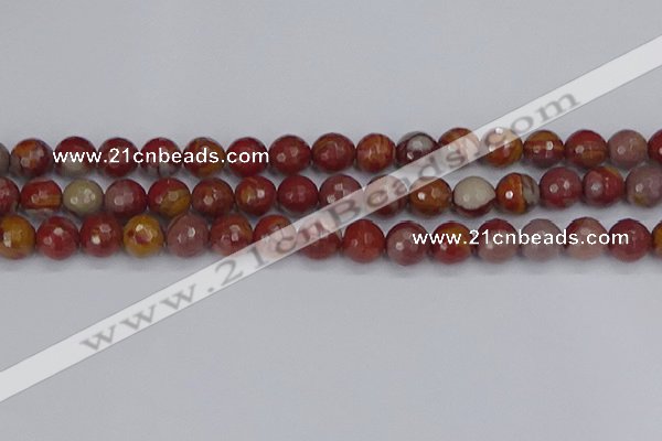 CNJ311 15.5 inches 10mm faceted round noreena jasper beads