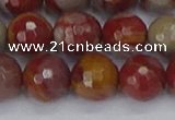 CNJ312 15.5 inches 12mm faceted round noreena jasper beads