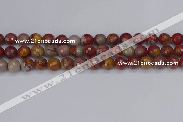 CNJ312 15.5 inches 12mm faceted round noreena jasper beads