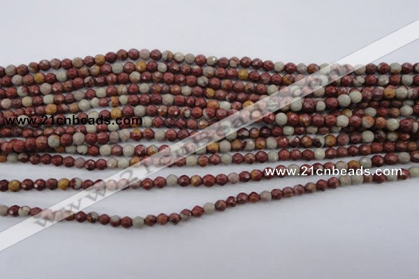 CNJ35 15.5 inches 4mm faceted round noreena jasper beads