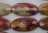 CNJ51 15.5 inches 15*30mm faceted oval noreena jasper beads