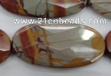 CNJ53 15.5 inches 25*50mm faceted oval noreena jasper beads