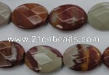 CNJ85 15.5 inches 15*20mm faceted oval noreena jasper beads wholesale