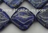 CNL1136 15.5 inches 20*20mm diamond lapis lazuli gemstone beads