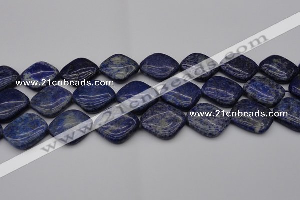 CNL1137 15.5 inches 25*25mm diamond lapis lazuli gemstone beads