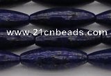 CNL1159 15.5 inches 10*30mm rice lapis lazuli gemstone beads