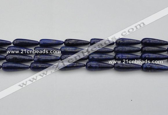 CNL1161 15.5 inches 10*30mm teardrop lapis lazuli gemstone beads