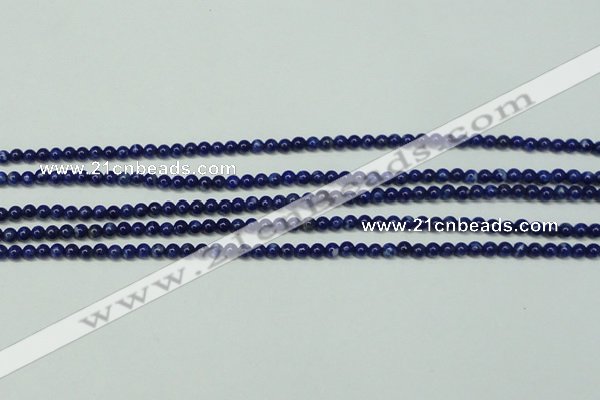 CNL1250 15.5 inches 3mm round natural lapis lazuli beads