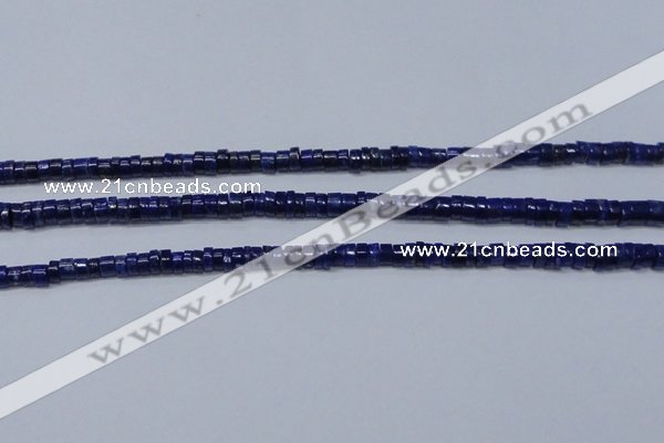 CNL1265 15.5 inches 3*6mm tyre natural lapis lazuli beads