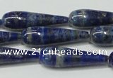 CNL1271 15.5 inches 10*35mm teardrop natural lapis lazuli beads