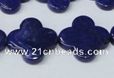 CNL1283 15.5 inches 20mm flower natural lapis lazuli beads