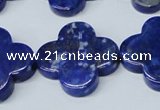 CNL1284 15.5 inches 25mm flower natural lapis lazuli beads