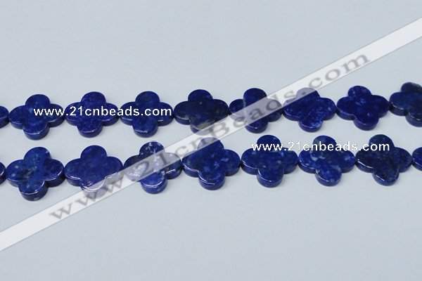 CNL1284 15.5 inches 25mm flower natural lapis lazuli beads