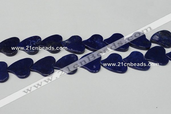 CNL1291 15.5 inches 31*33mm heart natural lapis lazuli beads