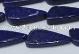 CNL1298 15.5 inches 12*28mm triangle natural lapis lazuli beads