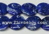 CNL1302 15.5 inches 20mm flat round natural lapis lazuli beads