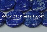 CNL1303 15.5 inches 22mm flat round natural lapis lazuli beads