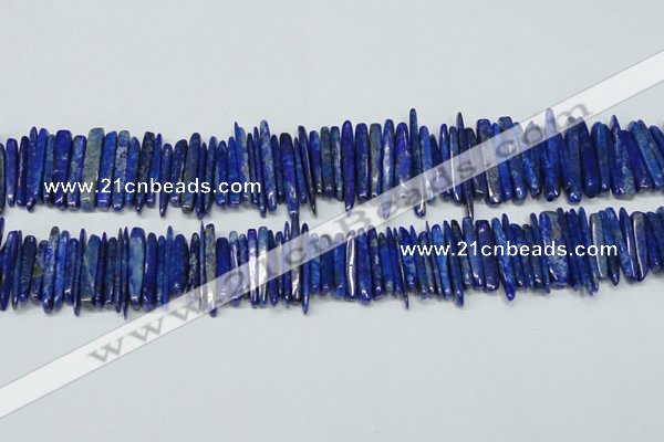 CNL1314 15.5 inches 3*25mm - 4*35mm wand natural lapis lazuli beads