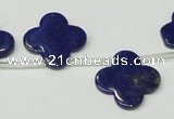CNL1316 Top drilled 19mm flower natural lapis lazuli beads