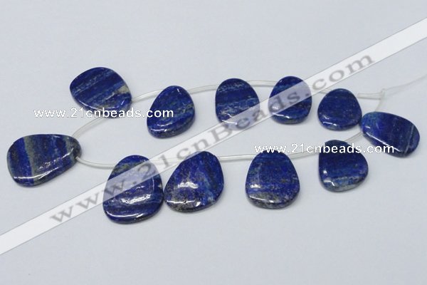 CNL1320 Top drilled 25*35mm - 35*45mm freeform natural lapis lazuli beads