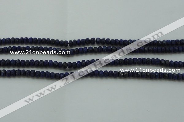 CNL1400 15.5 inches 2.5*4mm faceted rondelle lapis lazuli beads