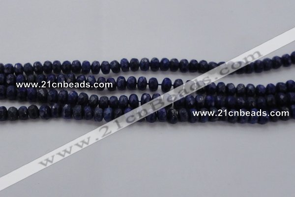 CNL1402 15.5 inches 4*6mm faceted rondelle lapis lazuli beads