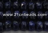 CNL1403 15.5 inches 5*8mm faceted rondelle lapis lazuli beads