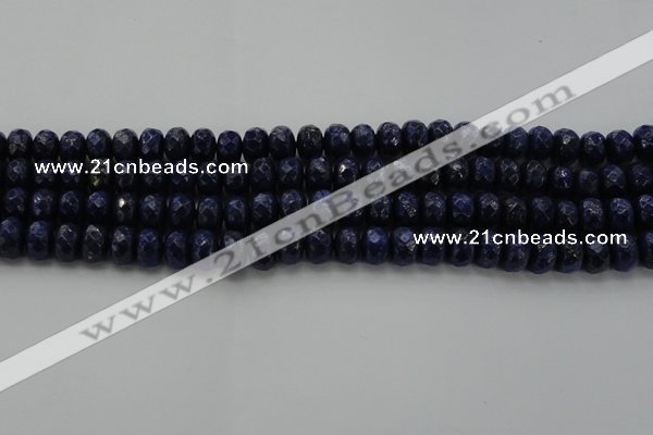 CNL1403 15.5 inches 5*8mm faceted rondelle lapis lazuli beads