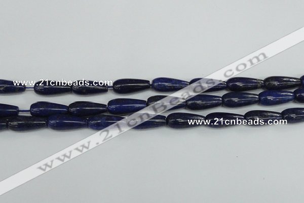 CNL1513 15.5 inches 10*30mm teardrop lapis lazuli beads wholesale