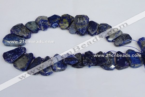 CNL1610 Top drilled 20*28mm - 25*35mm freeform lapis lazuli beads