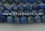 CNL1651 15.5 inches 6mm round matte lapis lazuli beads wholesale