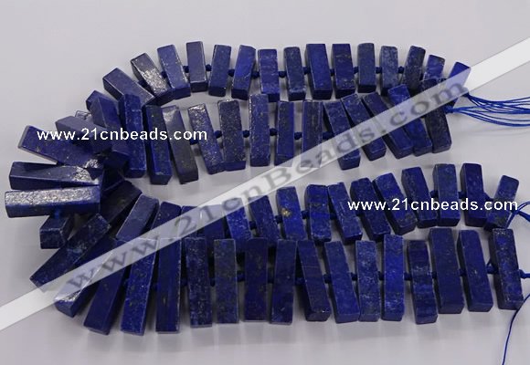 CNL1660 15.5 inches 8*25mm - 10*35mm cuboid lapis lazuli beads