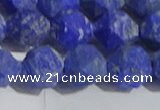 CNL1668 15.5 inches 12mm faceted nuggets matte lapis lazuli beads